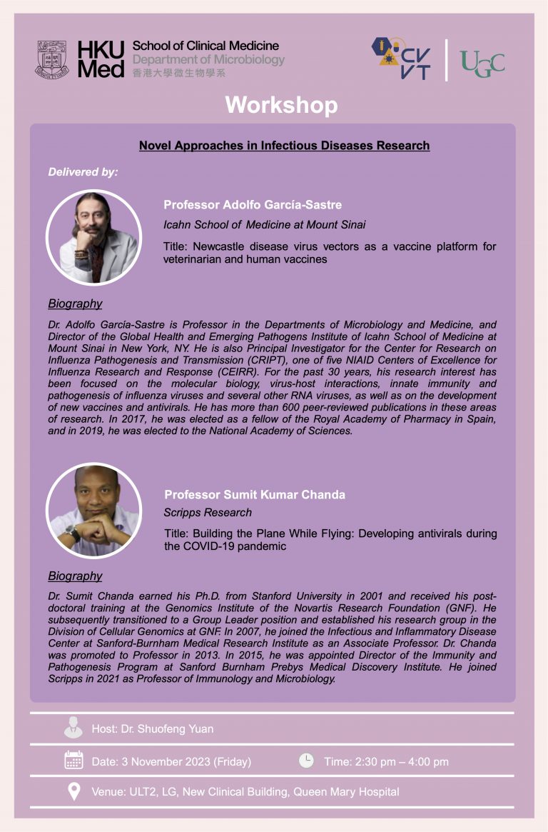 #[Workshop] “Novel Approaches in Infectious Diseases Research” by ...